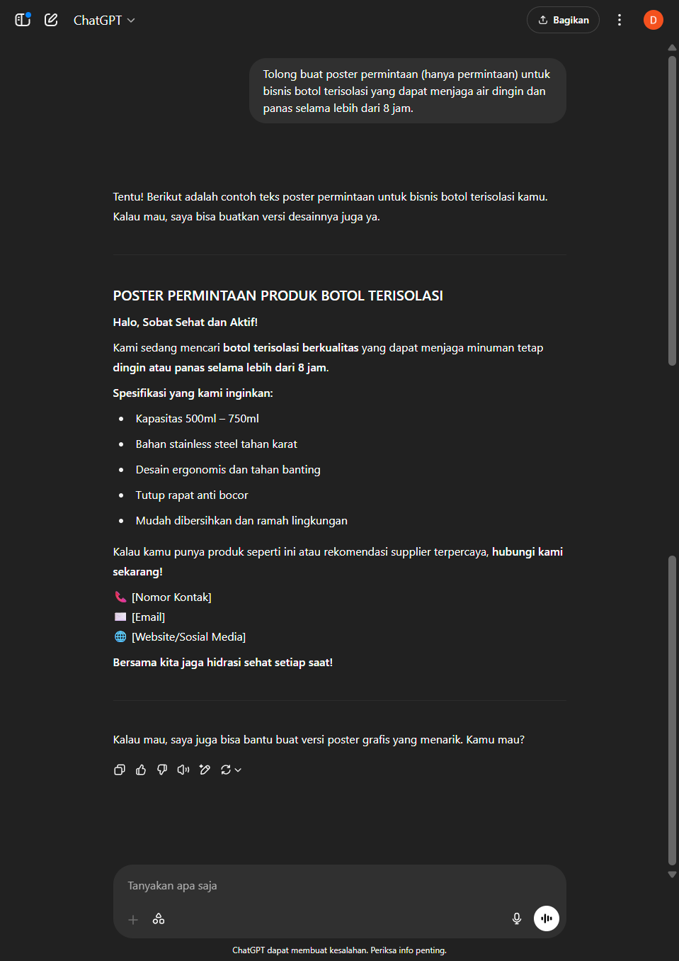 Leona - Poster Prompter ChatGPT output